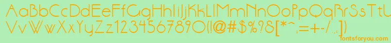 AmorousRegular Font – Orange Fonts on Green Background