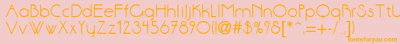 AmorousRegular Font – Orange Fonts on Pink Background