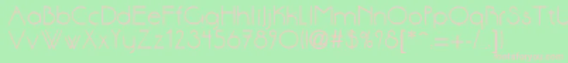 AmorousRegular Font – Pink Fonts on Green Background