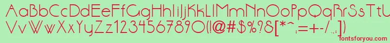 AmorousRegular Font – Red Fonts on Green Background