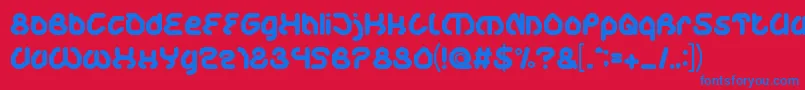 LifeInDigitalAge Font – Blue Fonts on Red Background