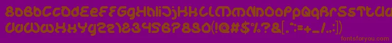 LifeInDigitalAge Font – Brown Fonts on Purple Background