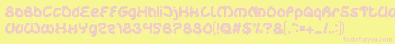 LifeInDigitalAge Font – Pink Fonts on Yellow Background