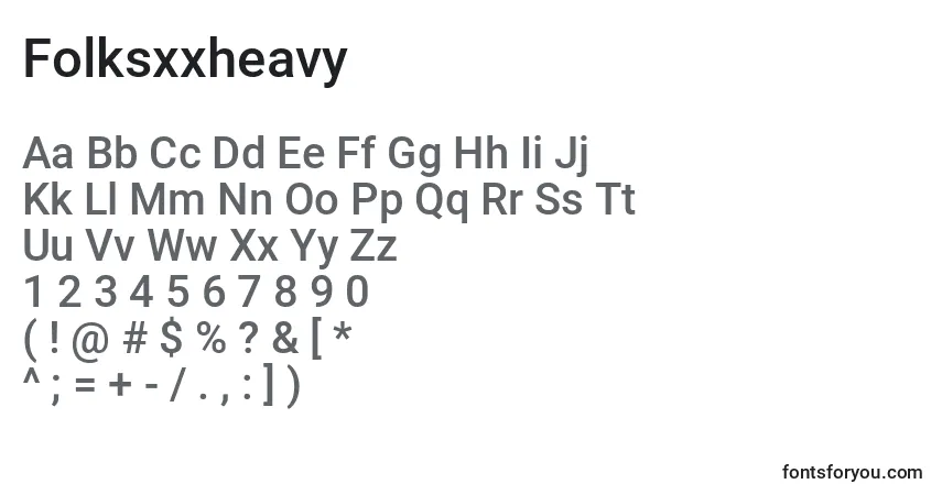 Fuente Folksxxheavy - alfabeto, números, caracteres especiales