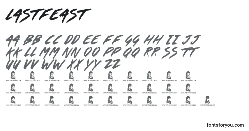 A fonte LastFeast – alfabeto, números, caracteres especiais