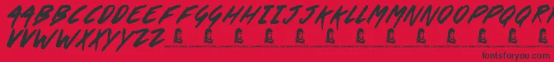 LastFeast Font – Black Fonts on Red Background