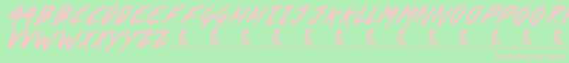 LastFeast Font – Pink Fonts on Green Background