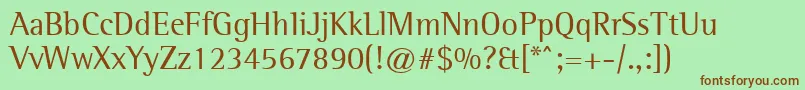 LibreSemiSerifSsi Font – Brown Fonts on Green Background