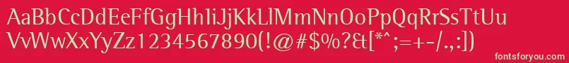 LibreSemiSerifSsi Font – Green Fonts on Red Background