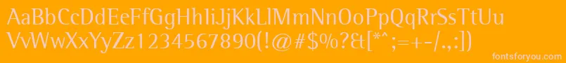Шрифт LibreSemiSerifSsi – розовые шрифты на оранжевом фоне