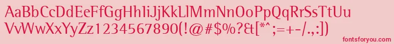 LibreSemiSerifSsi Font – Red Fonts on Pink Background