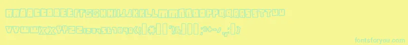 InstantAccess-Schriftart – Grüne Schriften auf gelbem Hintergrund