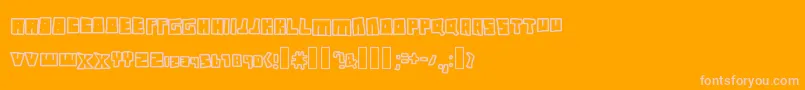 InstantAccess-Schriftart – Rosa Schriften auf orangefarbenem Hintergrund