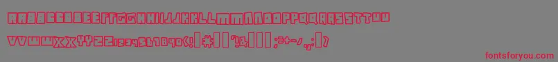 InstantAccess Font – Red Fonts on Gray Background