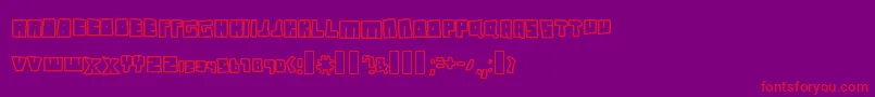 InstantAccess Font – Red Fonts on Purple Background