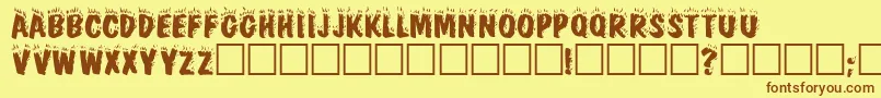 CracklingPlain Font – Brown Fonts on Yellow Background