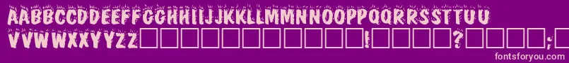 CracklingPlain Font – Pink Fonts on Purple Background