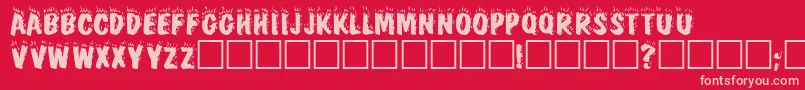 CracklingPlain Font – Pink Fonts on Red Background