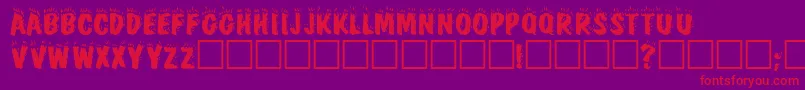 CracklingPlain Font – Red Fonts on Purple Background