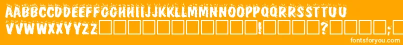 CracklingPlain Font – White Fonts on Orange Background