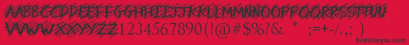 フォントMyMistake – 赤い背景に黒い文字