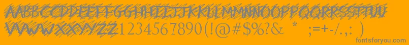 フォントMyMistake – オレンジの背景に灰色の文字