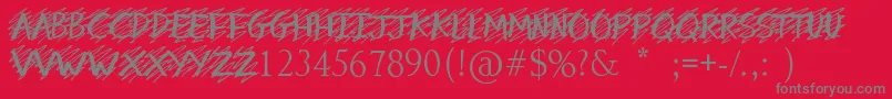 MyMistake Font – Gray Fonts on Red Background