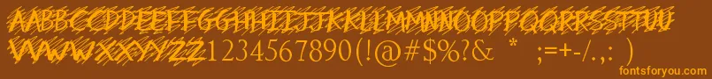 Шрифт MyMistake – оранжевые шрифты на коричневом фоне
