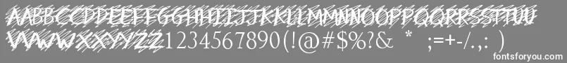 フォントMyMistake – 灰色の背景に白い文字