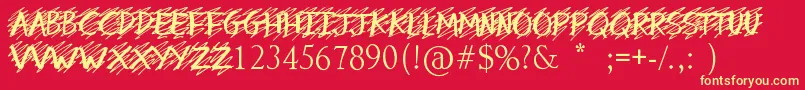 MyMistake Font – Yellow Fonts on Red Background