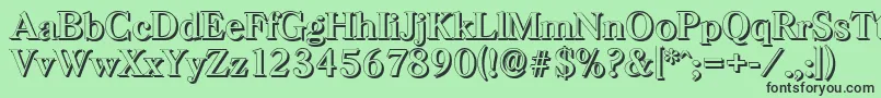 HorshamshadowRegular Font – Black Fonts on Green Background