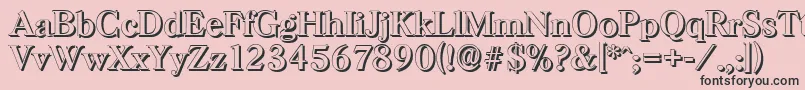 HorshamshadowRegular Font – Black Fonts on Pink Background