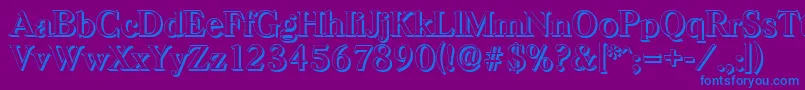 HorshamshadowRegular-fontti – siniset fontit violetilla taustalla