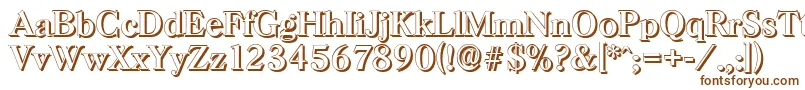 HorshamshadowRegular Font – Brown Fonts on White Background