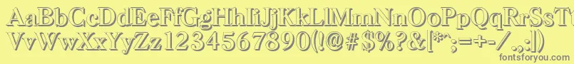 HorshamshadowRegular Font – Gray Fonts on Yellow Background