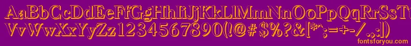 fuente HorshamshadowRegular – Fuentes Naranjas Sobre Fondo Morado
