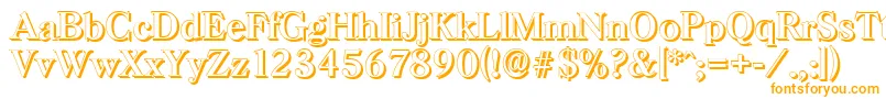HorshamshadowRegular Font – Orange Fonts on White Background
