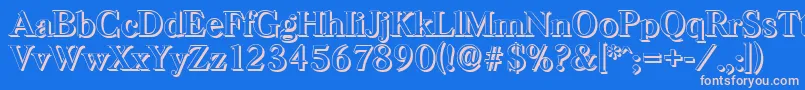 HorshamshadowRegular Font – Pink Fonts on Blue Background
