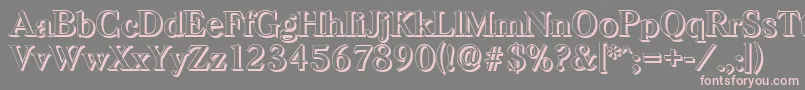 HorshamshadowRegular Font – Pink Fonts on Gray Background