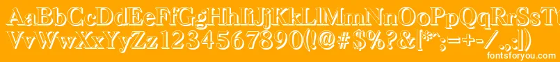 HorshamshadowRegular Font – White Fonts on Orange Background