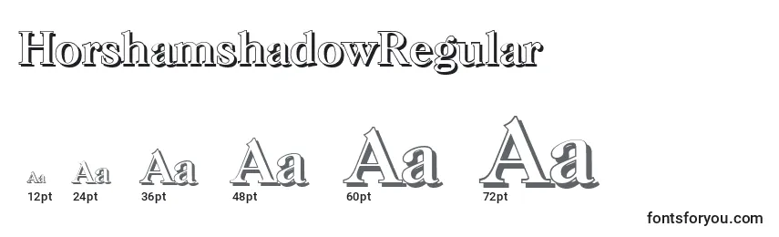 HorshamshadowRegular Font Sizes