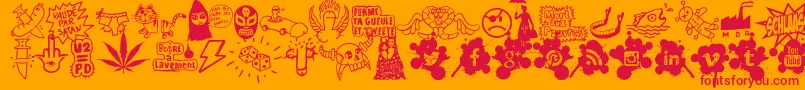WcSchlaasss Font – Red Fonts on Orange Background