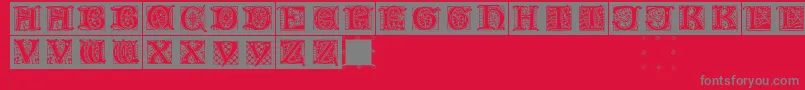 Lombardicaps Font – Gray Fonts on Red Background