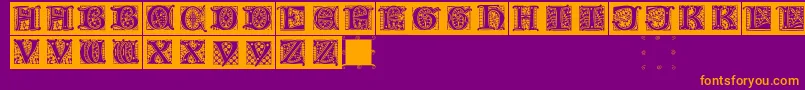 Lombardicaps Font – Orange Fonts on Purple Background