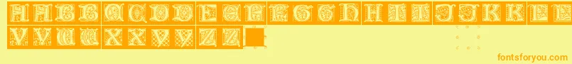 Lombardicaps Font – Orange Fonts on Yellow Background