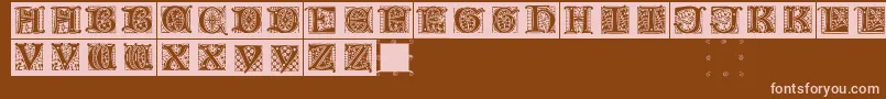 Lombardicaps Font – Pink Fonts on Brown Background
