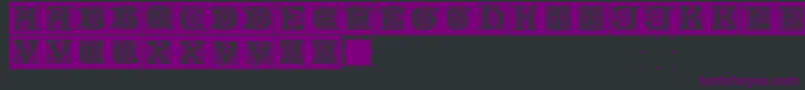 Lombardicaps-fontti – violetit fontit mustalla taustalla