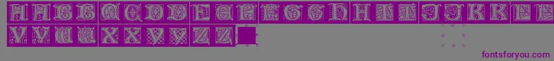 Шрифт Lombardicaps – фиолетовые шрифты на сером фоне