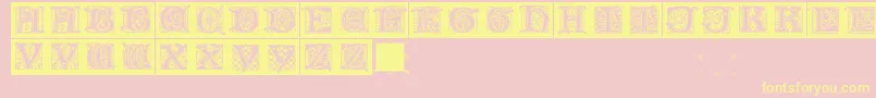 Lombardicaps Font – Yellow Fonts on Pink Background