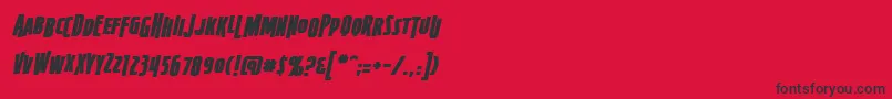 FirepowerBbItalic Font – Black Fonts on Red Background